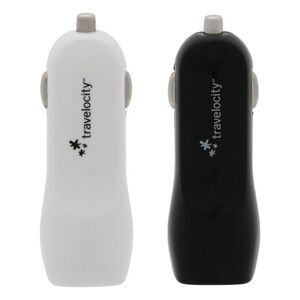 Travelocity 2.1 Amp Dual Port USB Car Charger For Android & Apple Devices, 2 Pk